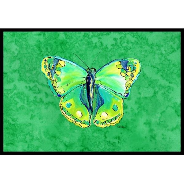 Carolines Treasures 8863JMAT 24 x 36 in. Butterfly Green On Green Indoor Or Outdoor Doormat 8863JMAT - main